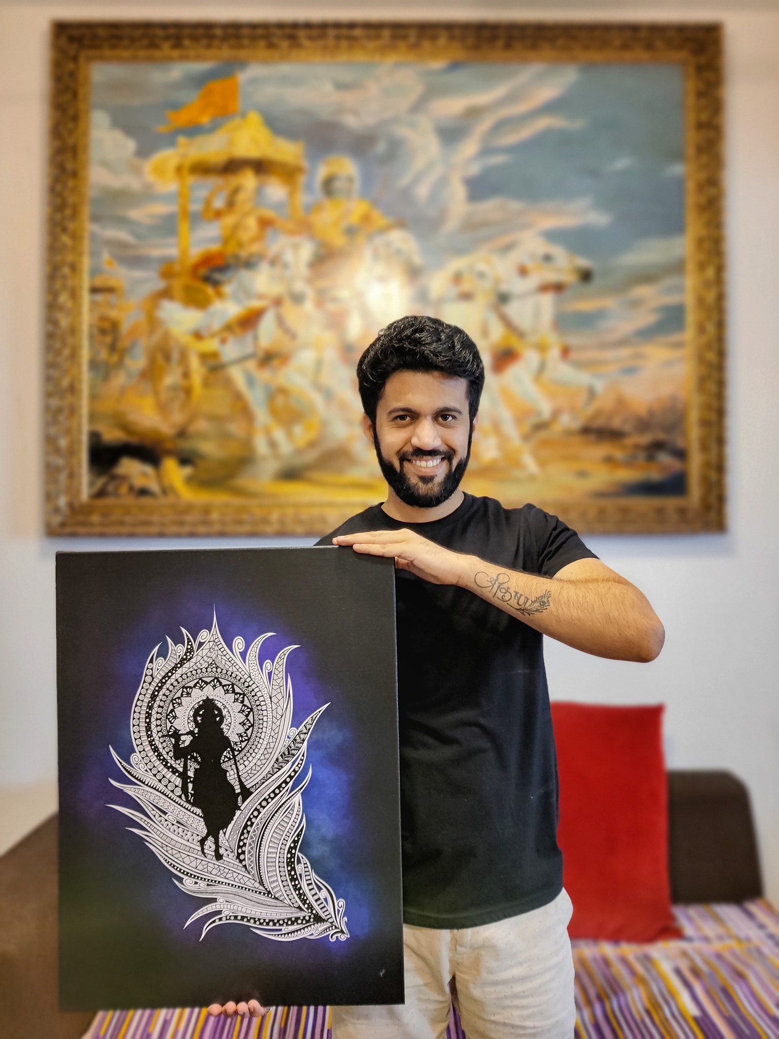 Naynesh Gupte with Artwork by Akanksha